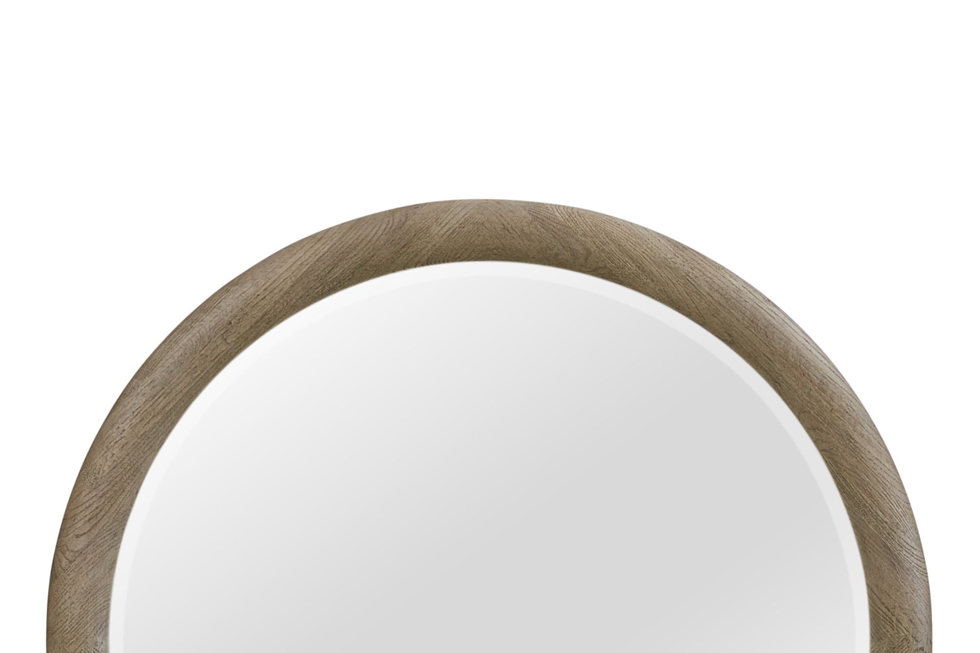English Knotty Oak Inspired Round Mirror