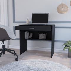 Kaylor Storage Desk, Modern Design with Drawer and Shelf