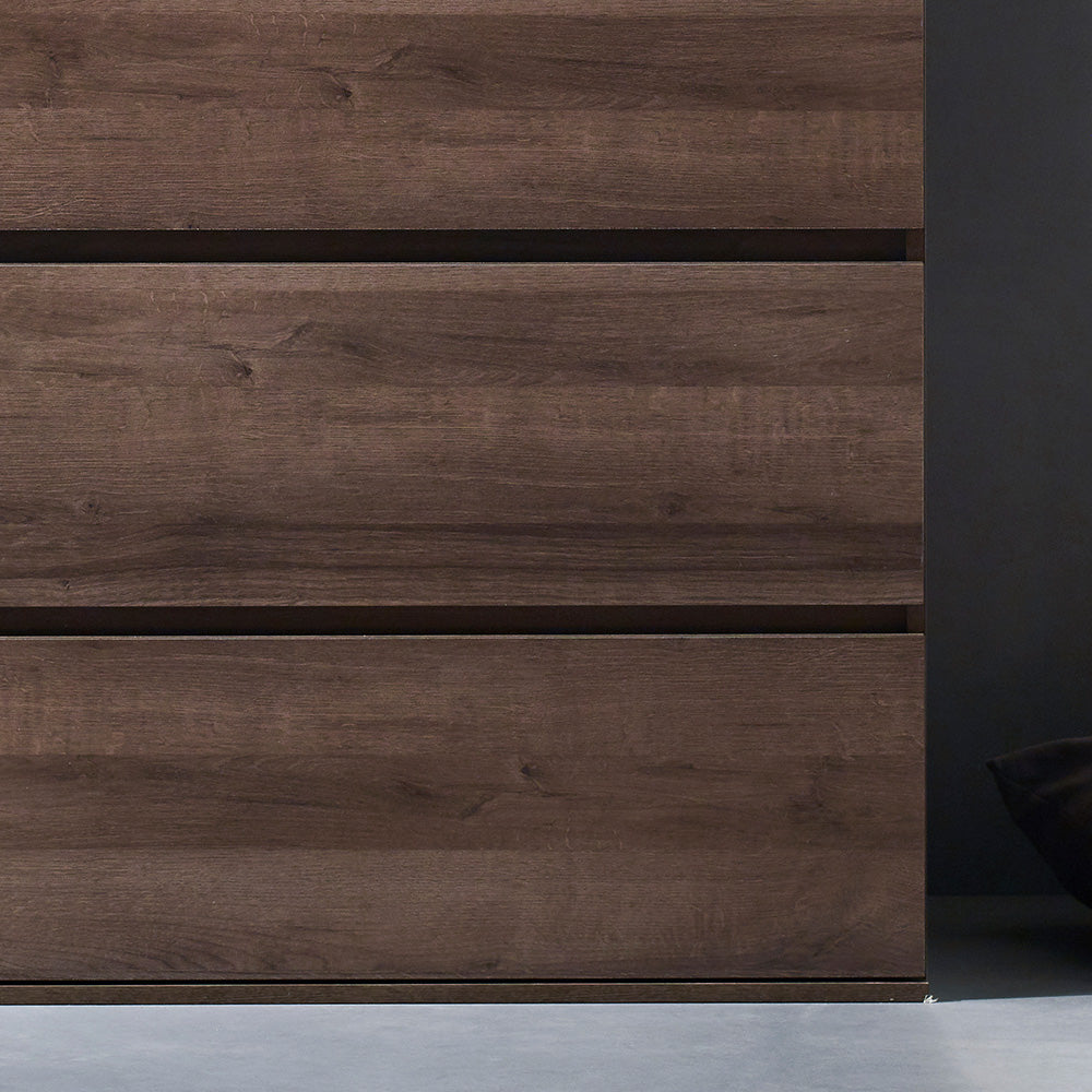 Liv Four-Drawer Contemporary Wood Chest in Walnut Brown