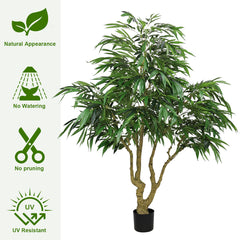 7FT Artificial willow Tree, Indoor Faux slik Greenery Plant for Home, Apartment, or Office Decoration, 1pc/set