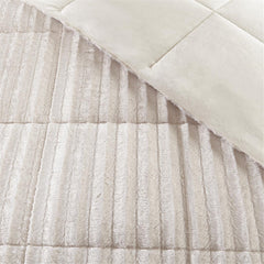 King/Cal King Faux Fur Comforter Mini Set