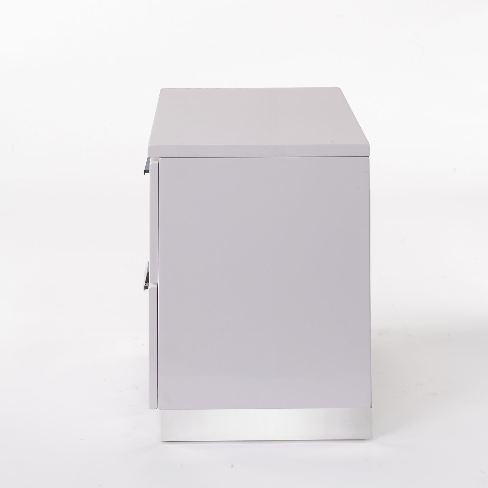 Lorimar White & Chrome Leg Finish Nightstand