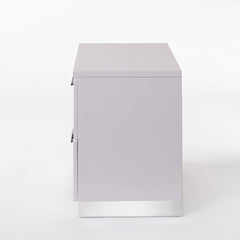 Lorimar White & Chrome Leg Finish Nightstand