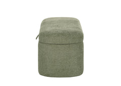 1pc Stylish Functional Storage Bench Spacious Hidden Compartment Cushioned Seat Sturdy Wooden Frame Fabric Upholstery Bedroom Entryway Living Spaces Green Tweed
