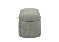 1pc Stylish Functional Storage Bench Spacious Hidden Compartment Cushioned Seat Sturdy Wooden Frame Fabric Upholstery Bedroom Entryway Living Spaces Light Gray Tweed
