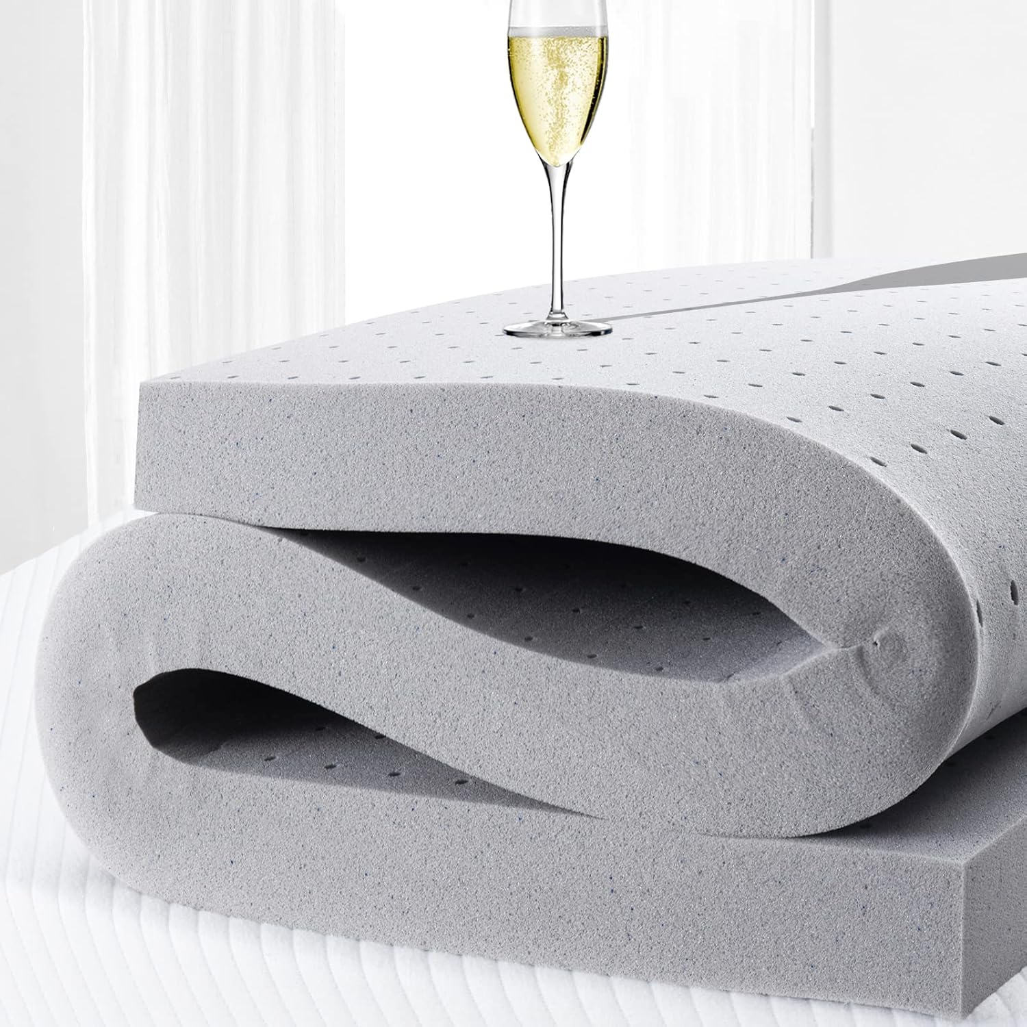 3 Inch Mattress Topper Full,Gel Memory Foam Mattress Topper Double Bed Topper for Soft & Cooling Sleep, Pressure Relieve, CertiPUR-US Certified