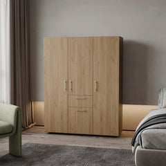 Natural Oak Armoire Multi-storage with one Drawer