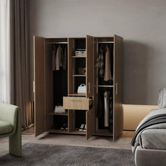 Natural Oak Armoire Multi-storage with one Drawer