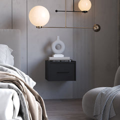 Wenge Wall-Mounted Floating Nightstand