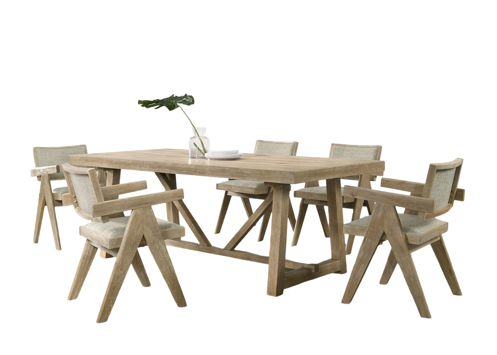 Dining Room Table Oak Finish Dining Table Trestle Base 1pc Dining Room Furniture