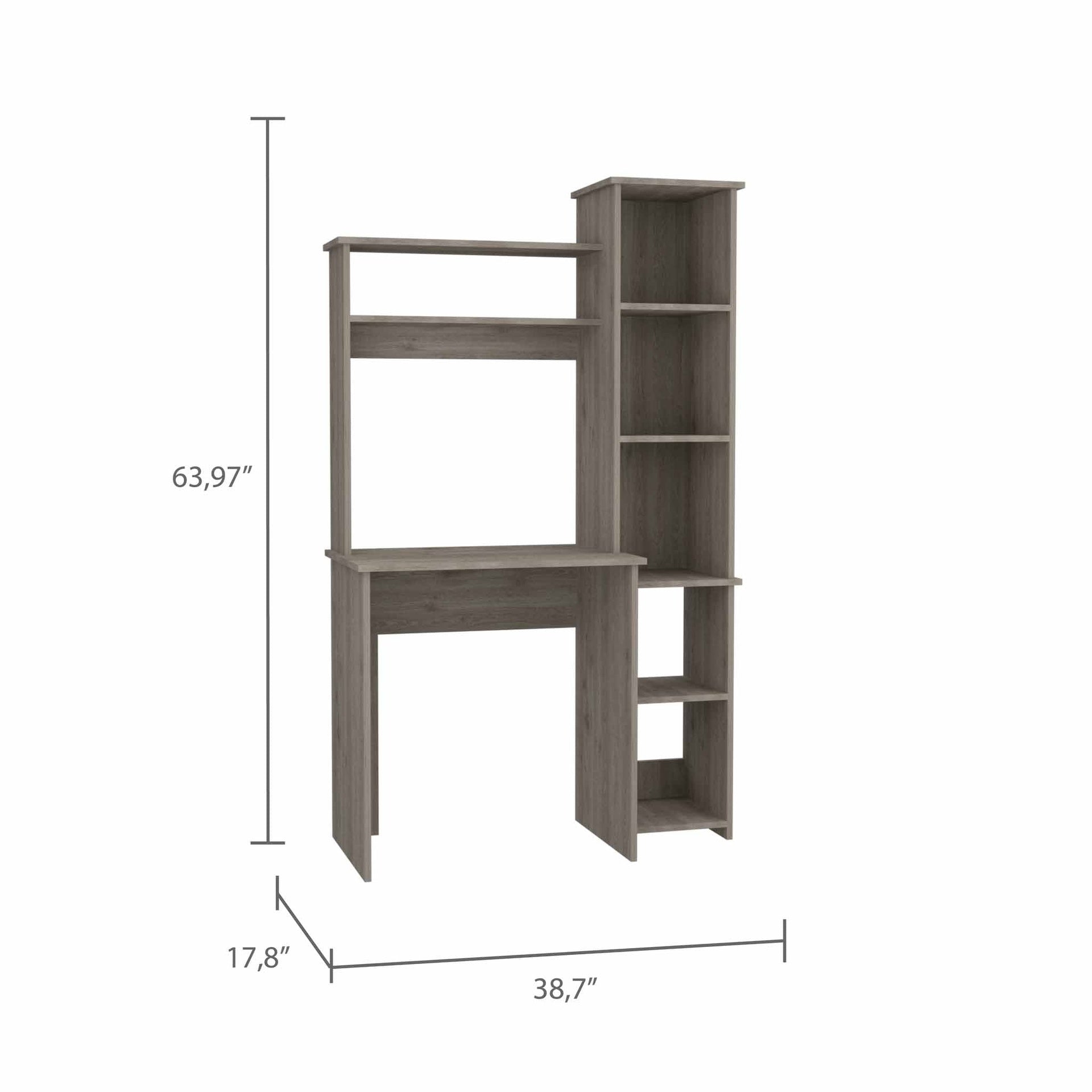 Nashville Writing Desk, Six Shelves