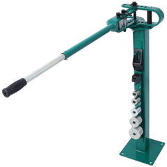 Pedestal Floor Compact Bender 7 Dies Versatile Compact Metal Tubing Bender 44' Mount Powdercoat Telescoping Handle Maximum 5/8" Thick 1-15/16" Width