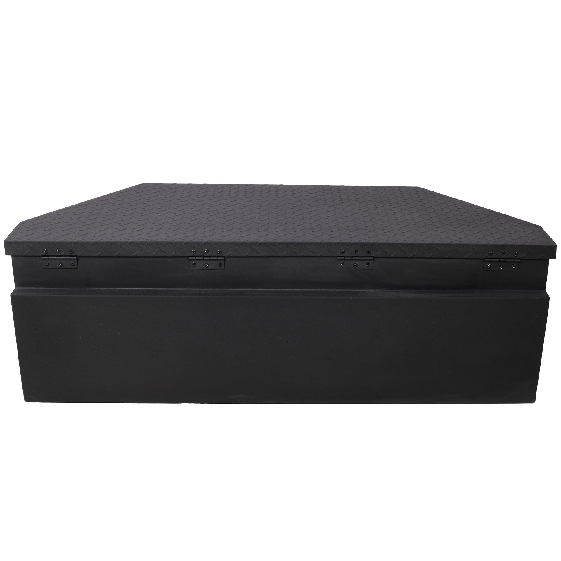 46"X18"X14.5" Tongue Truck Box Black Heavy Duty Steel Trailer Tongue Box, 6.7 CUFT Capacity, With Lock and Keys, Black color