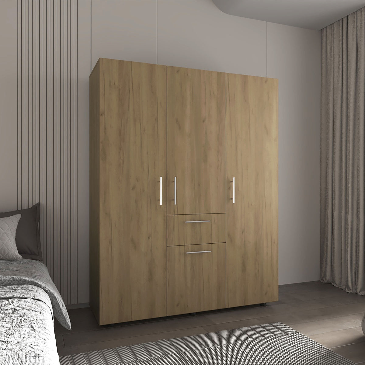 Armoire, 2 Doors, 5 Shelves, 1 Drawer