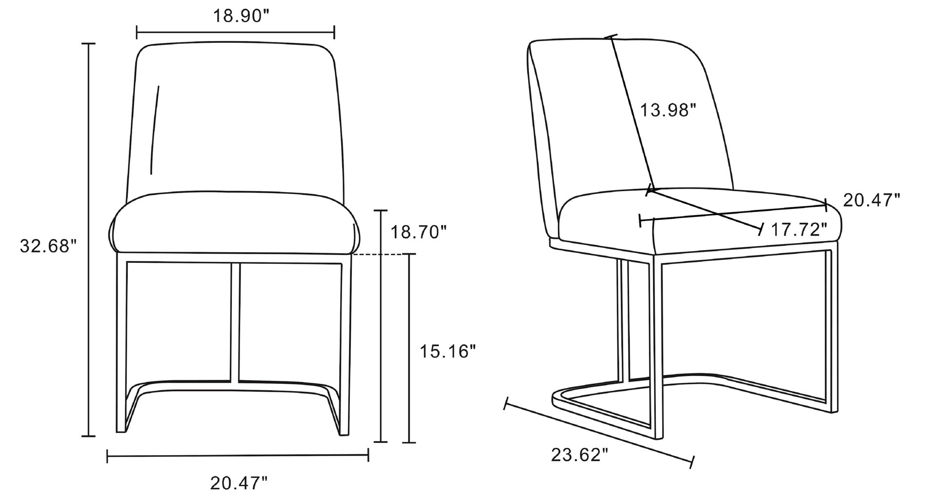 Dining Chair in Ivory