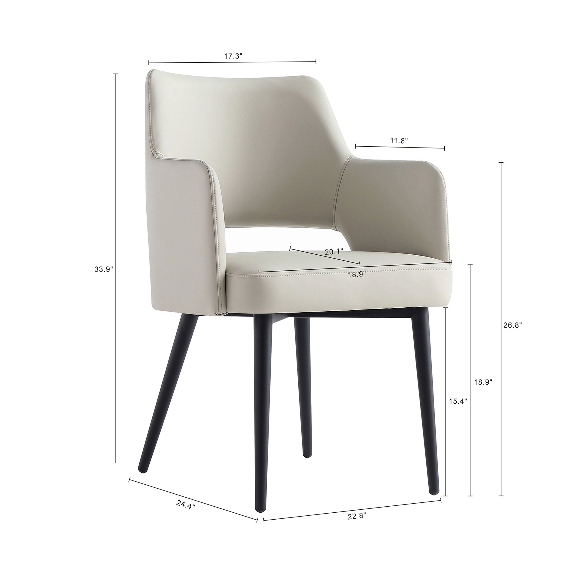 Armchair in Stone Gray