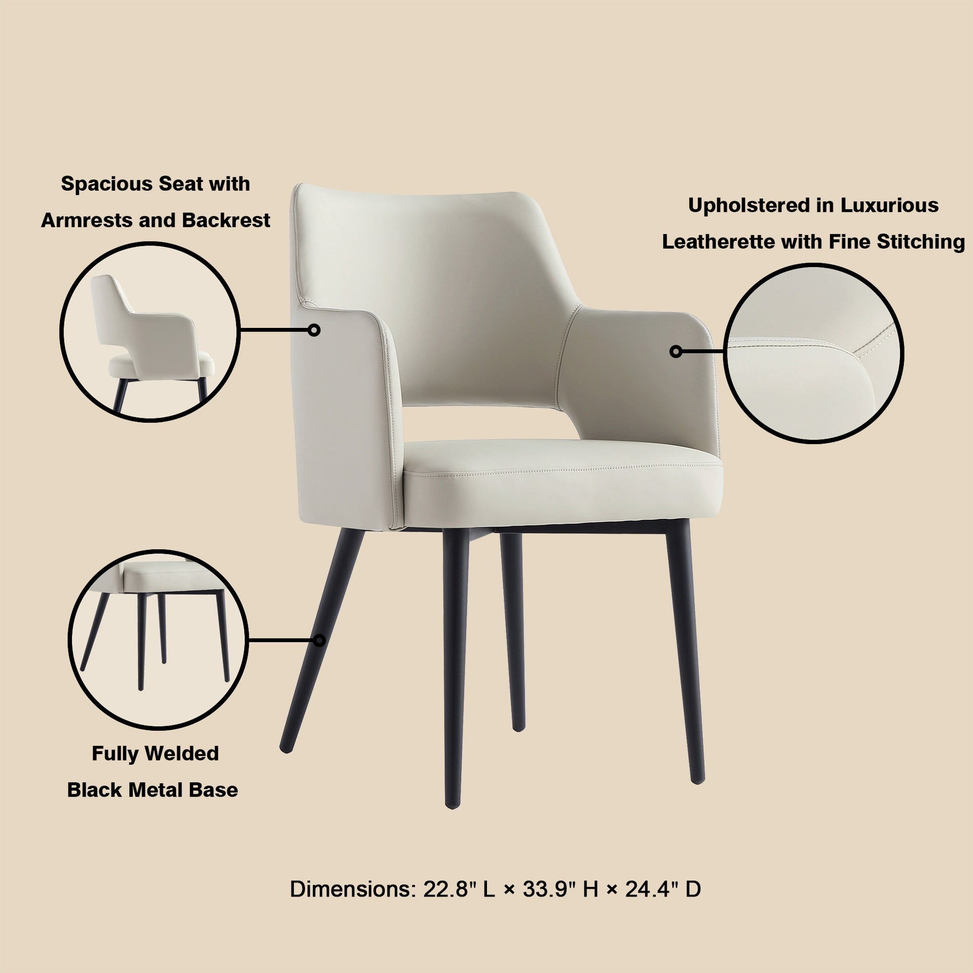 Armchair in Stone Gray