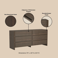 Dresser in Walnut Brown