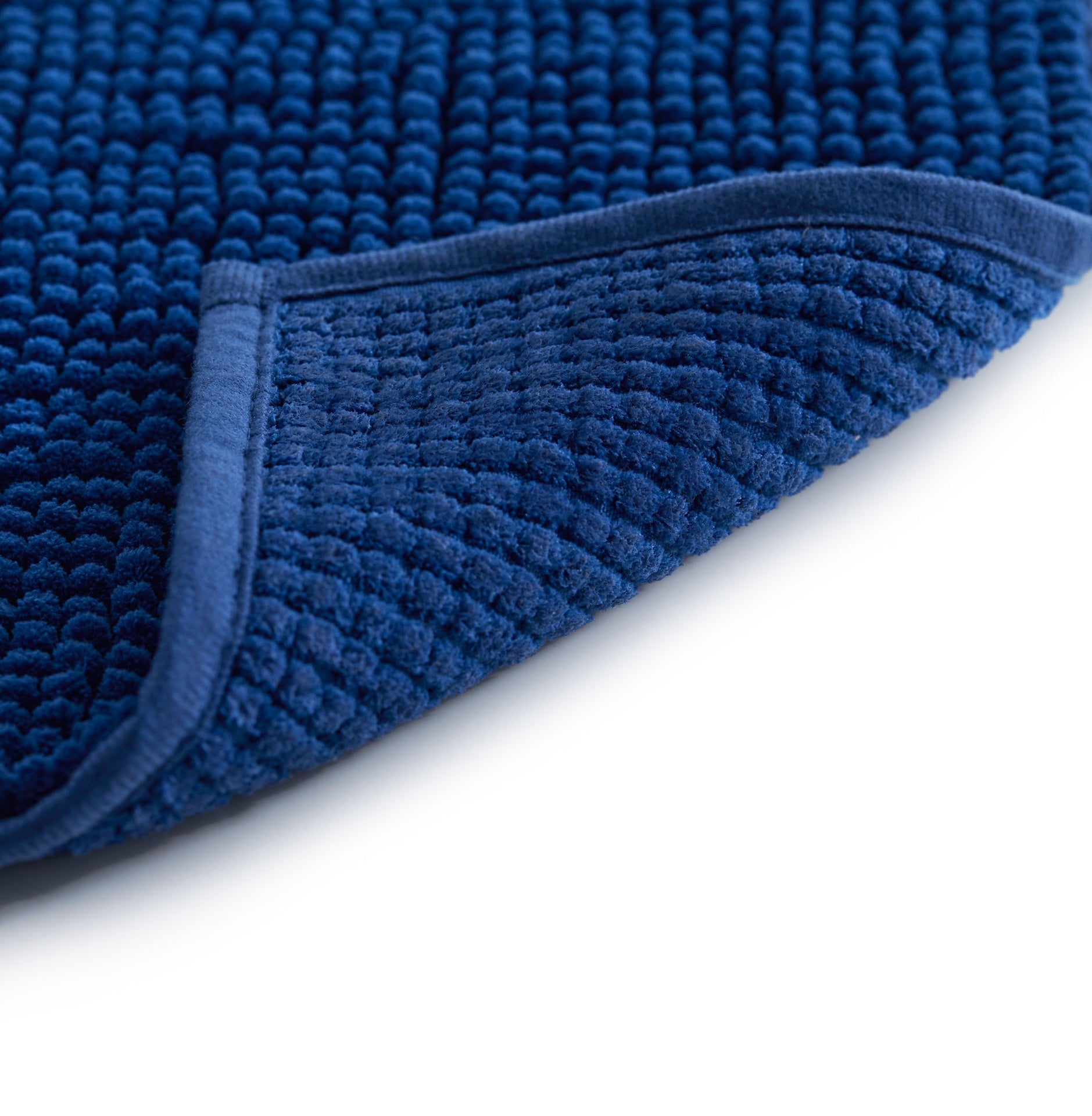 Linenspa Chenille Bath Mat, 17x24, Navy