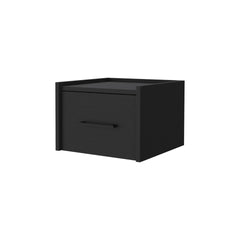 Elfrida Wall-Mounted Nightstand, Sleek Single-Drawer Design with Spacious Top Shelf