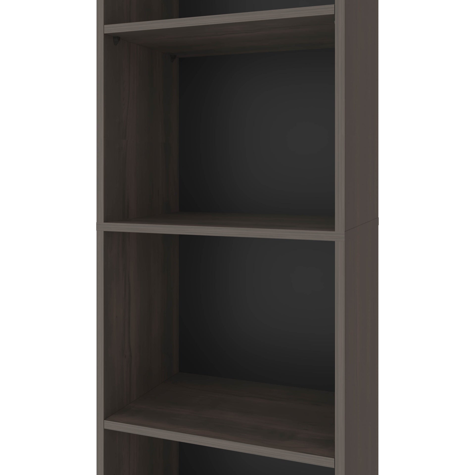FM FURNITURE Beaver Balley Bookcase with Open Storage and 5 Shelves, Stained Walnut