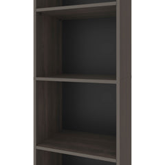 FM FURNITURE Beaver Balley Bookcase with Open Storage and 5 Shelves, Stained Walnut