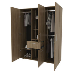 FM FURNITURE Alamo Lake Armoire Multi-storage with one Drawer, Natural Oak