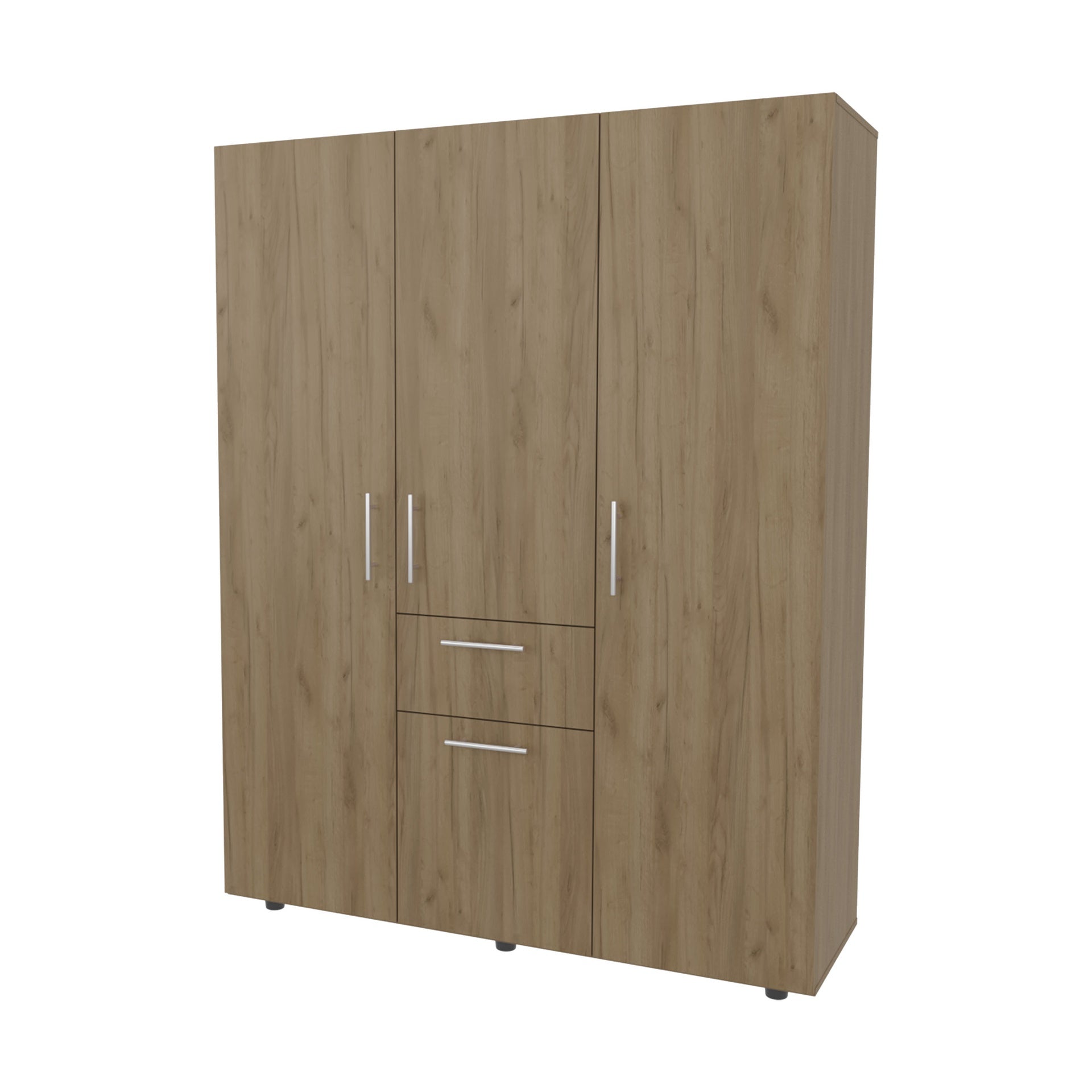 FM FURNITURE Alamo Lake Armoire Multi-storage with one Drawer, Natural Oak