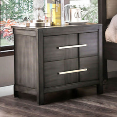 Transitional 1pc Nightstand Gray Color English Dovetail Drawer Construction Bedside Table Bedroom
