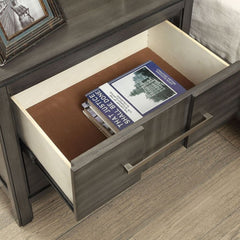 Transitional 1pc Nightstand Gray Color English Dovetail Drawer Construction Bedside Table Bedroom