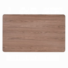 Contemporary Black and Walnut Finish Dining Table 1pc Wooden Kitchen Dining Furniture