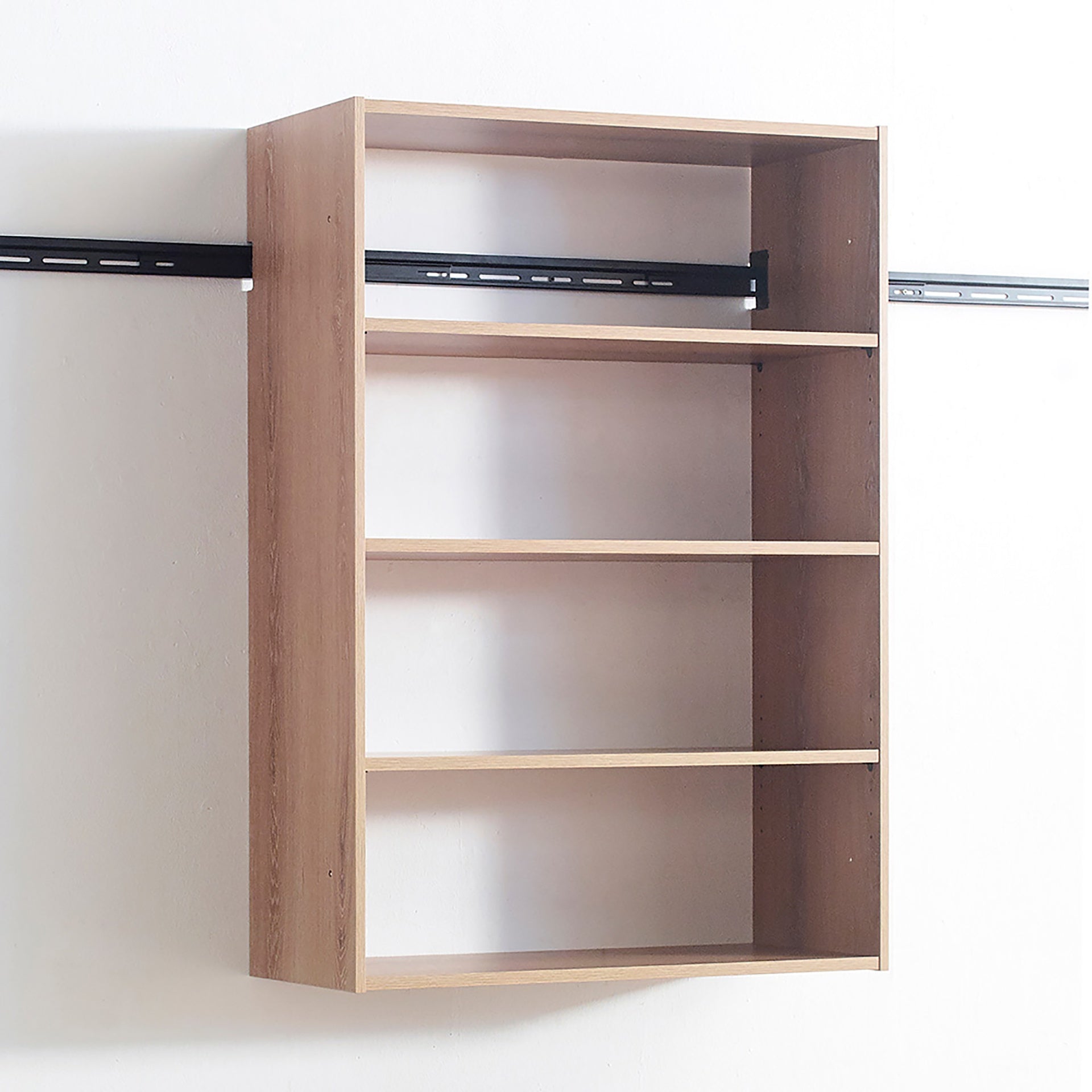 Devi Oak Wall Mounted Wood Closet System