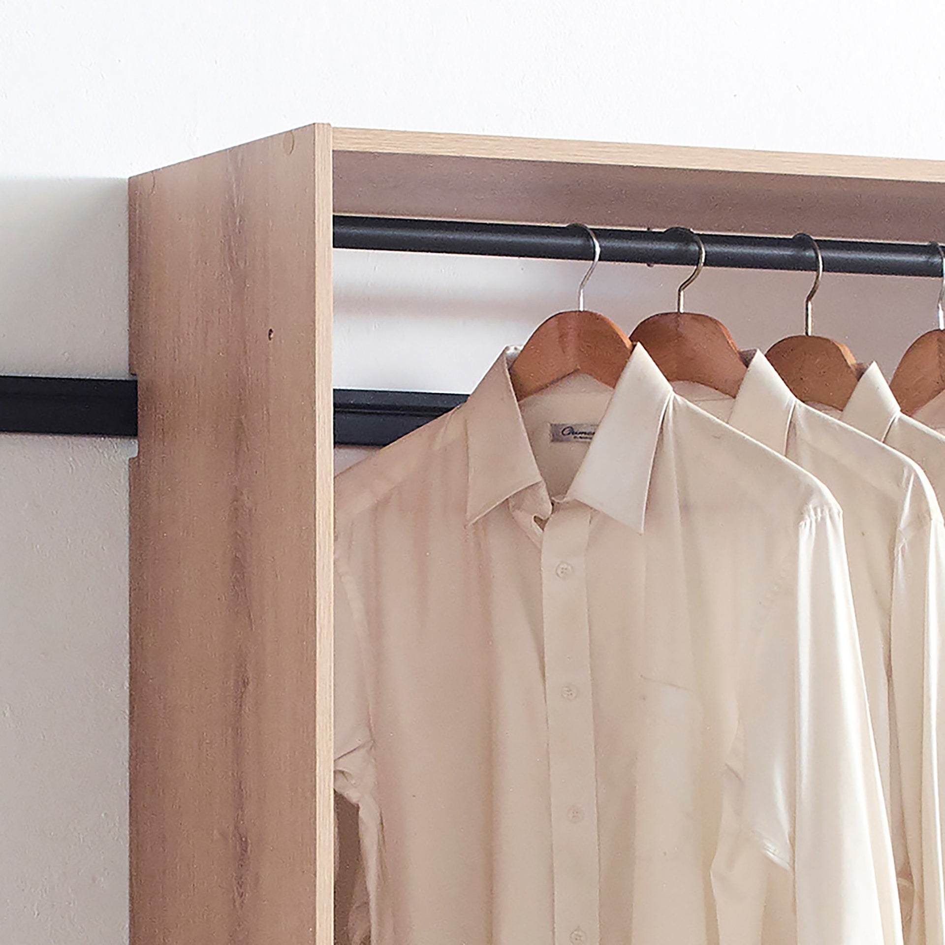 Devi Oak Wall Mounted Wood Closet System