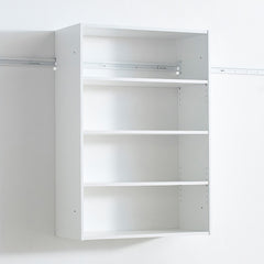 Devi White Wall Mounted Wood Closet System