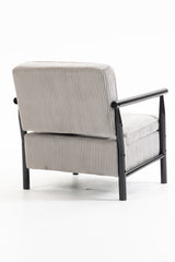 Storage Chair,Mid Century Modern Accent Chair with Wood Frame, Upholstered Living Room Chairs with Waist Cushion, Reading Armchair for Bedroom Sunroom