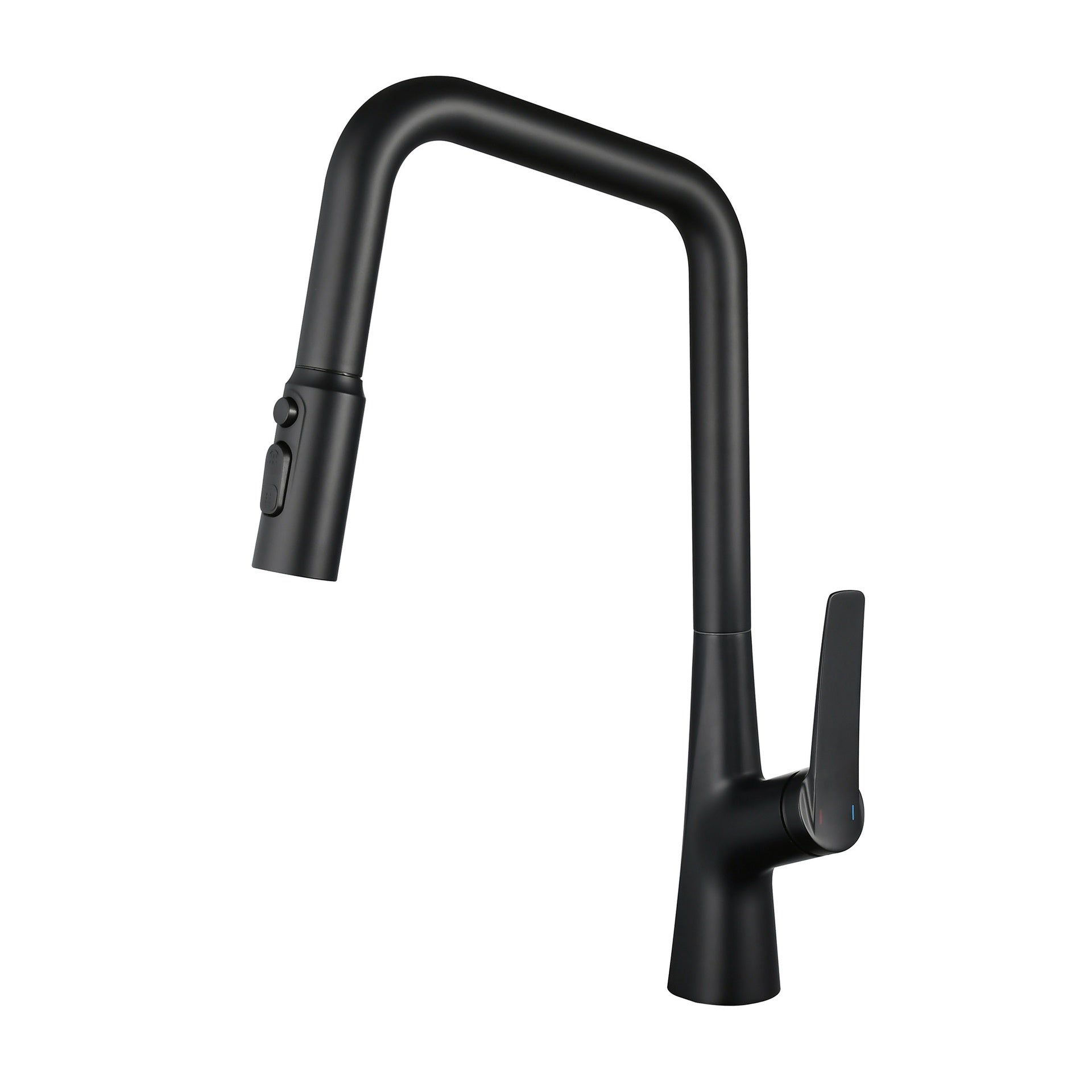 Matte Black Professional Kitchen Faucet 3 Function 360 Sprayer One Touch Switching FastConnect