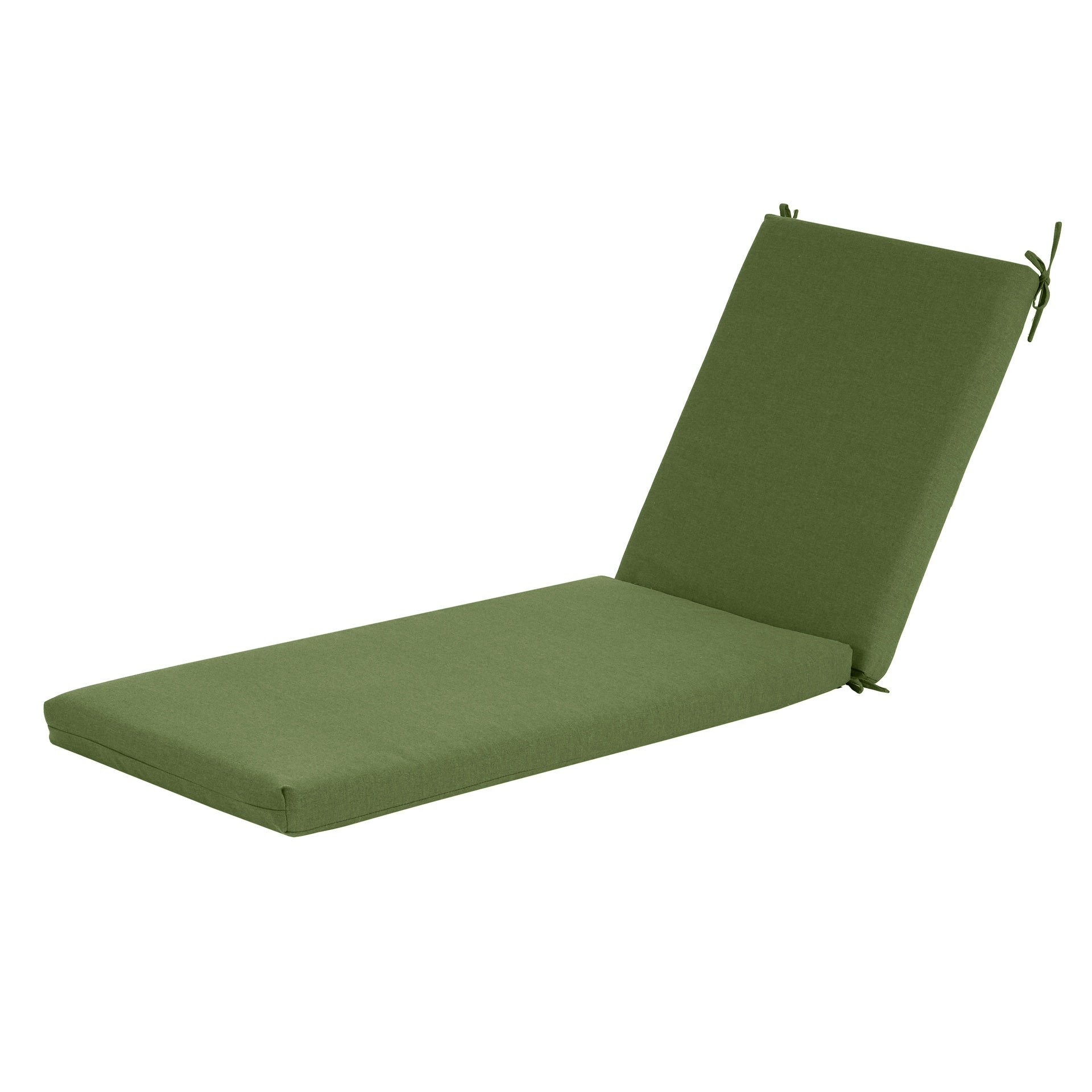 Noah Outdoor Chaise Lounge Cushion, Green