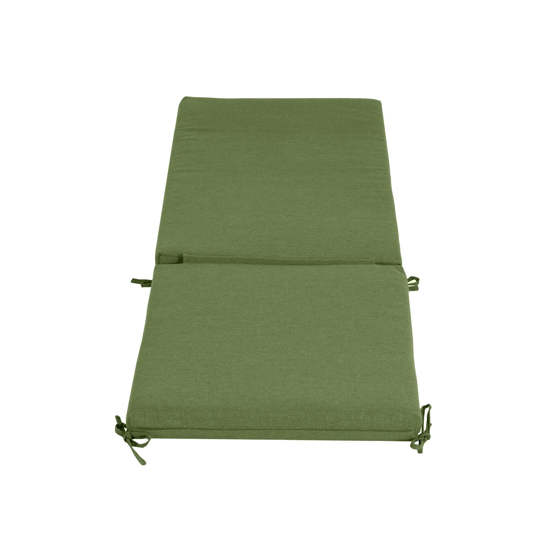 Noah Outdoor Chaise Lounge Cushion, Green