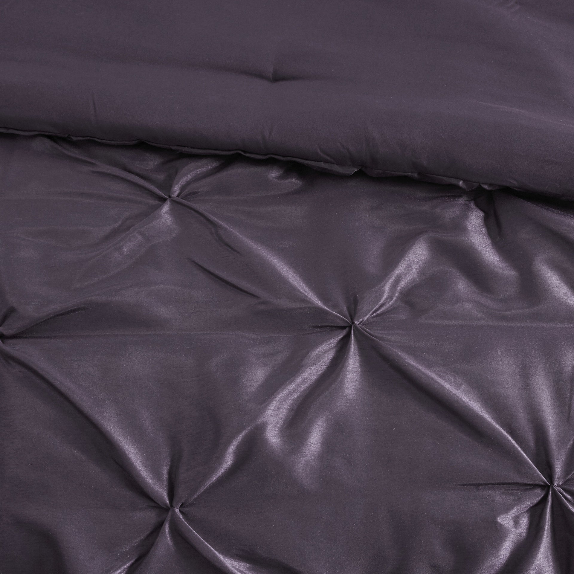 7-Piece Queen 100% Polyester Pieced Pleated Tufted Comforter Set