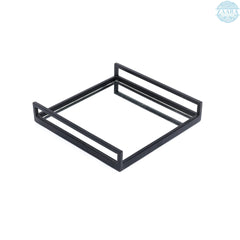 Handcrafted Glass With Metal Frame Serving Tray - 20x20x3 Inches | Rustic & Elegant Design for Entertaining-Set of 2