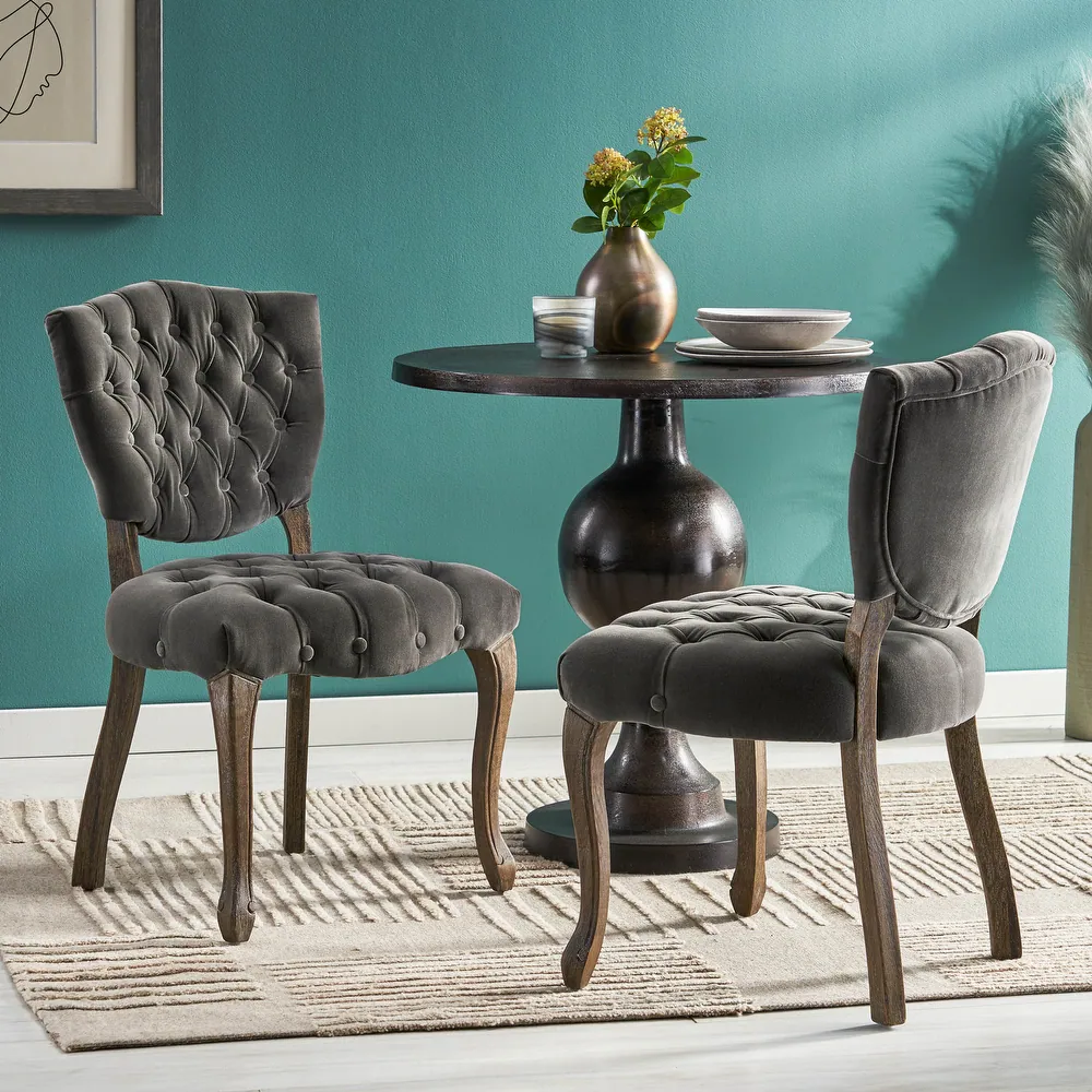 KD TUFTED CHAIR (WTHR)( SET OF 2 )