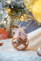 D4.7" Christmas Ball Ornaments, Glass Decorative Hanging Ball Christmas Tree Ornaments for Holiday Party Decorations, Set of 4