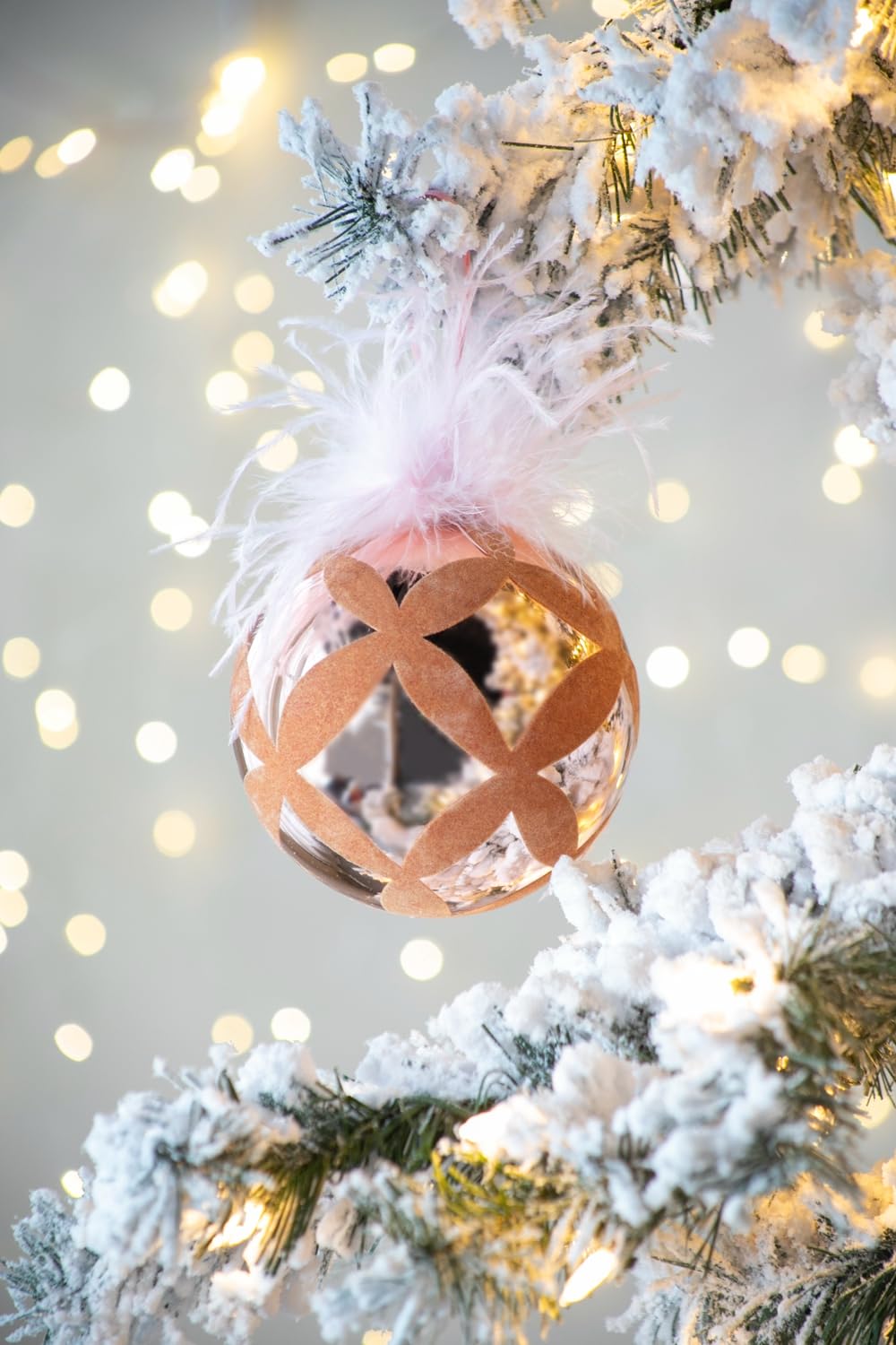 D4.7" Christmas Ball Ornaments, Glass Decorative Hanging Ball Christmas Tree Ornaments for Holiday Party Decorations, Set of 4