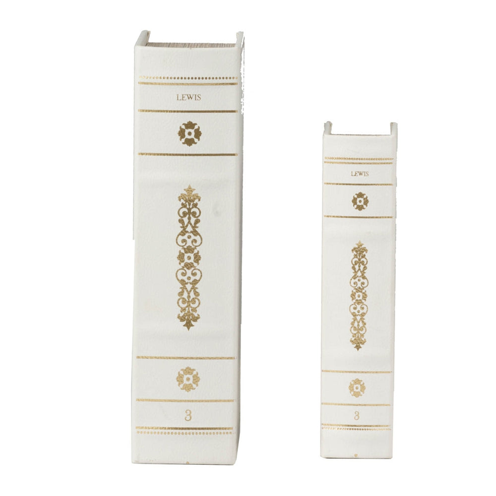 Set of 2 Book Boxes, L:10.6x6.9x2.6", S:8x5x2"