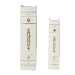 Set of 2 Book Boxes, L:10.6x6.9x2.6", S:8x5x2"