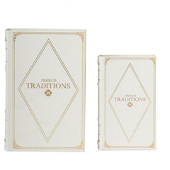 Set of 2 Book Boxes, L:10.6x6.9x2.6", S:8x5x2"