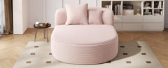Modern Chaise Lounge Sofa Boneless Couch 51.6" Sofa Bed Compression Sofa Couch with Two Supportive Pillows for Living Room, Pink