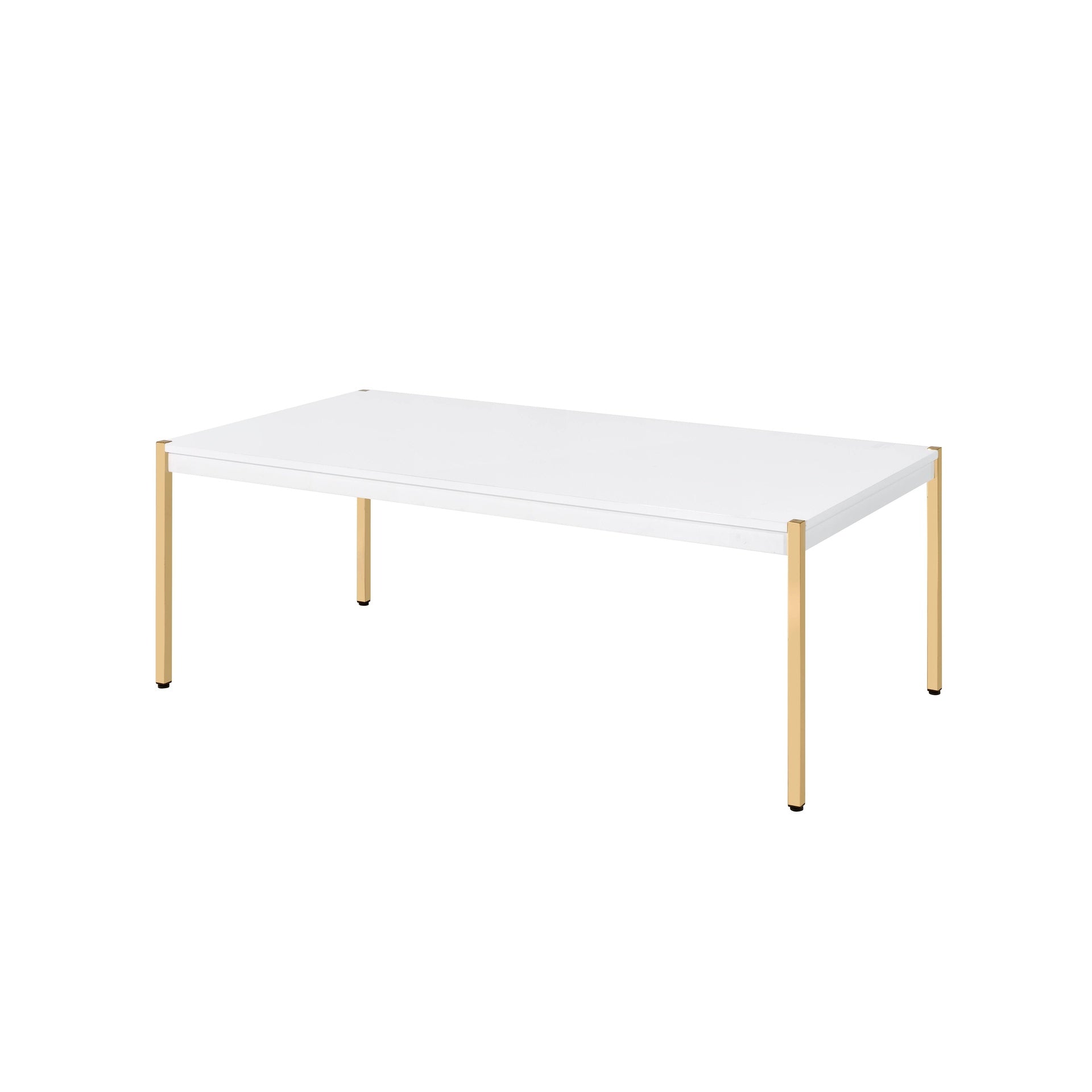 Otrac White & Gold Finish Coffee Table