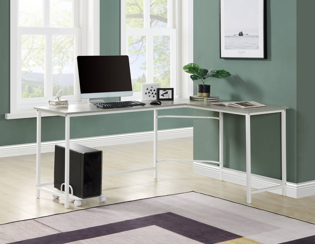 Bambina Gray & White Finish Computer Desk