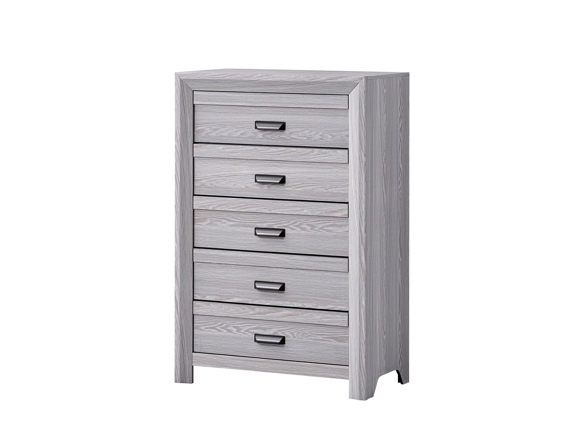 1pc Contemporary Five Drawers Chest Gray Driftwood Finish Rustic Finish Bedroom Wooden Furniture